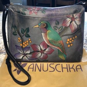 Anuschka Leather Crossbody Handbag
